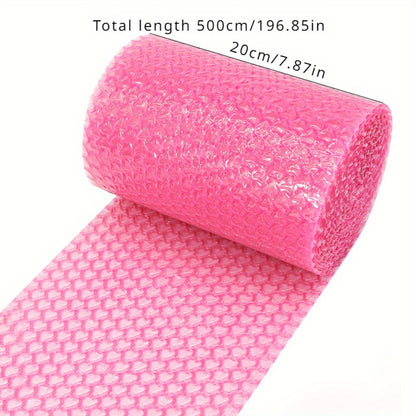 1-Pack Heart-Shaped Plastic Protective Packaging Roll - Enhanced Cushion Foam for Safe Mailing, 500cm/196.85in