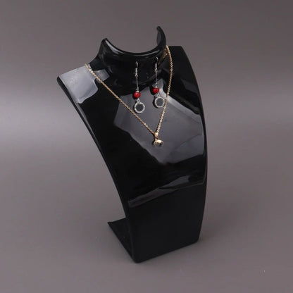 1pc Jewelry Display Fashion Model Necklace Mannequin Pendant Earring Showing Stand Plastic Jewellry Bust Cases, Jewelry Towers