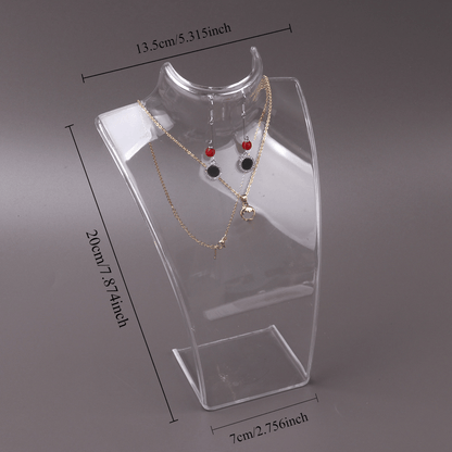 1pc Jewelry Display Fashion Model Necklace Mannequin Pendant Earring Showing Stand Plastic Jewellry Bust Cases, Jewelry Towers