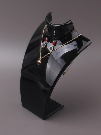 1pc Jewelry Display Fashion Model Necklace Mannequin Pendant Earring Showing Stand Plastic Jewellry Bust Cases, Jewelry Towers