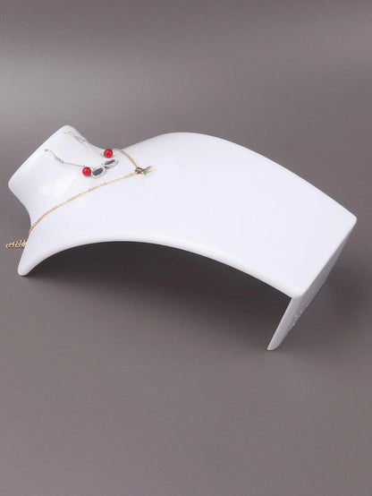 1pc Jewelry Display Fashion Model Necklace Mannequin Pendant Earring Showing Stand Plastic Jewellry Bust Cases, Jewelry Towers