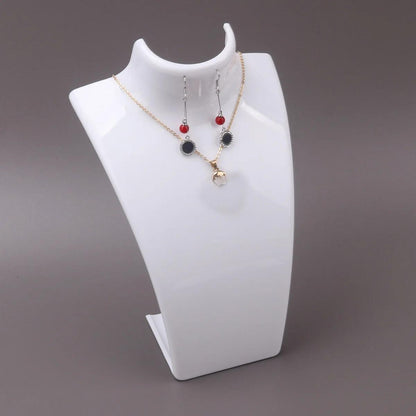 1pc Jewelry Display Fashion Model Necklace Mannequin Pendant Earring Showing Stand Plastic Jewellry Bust Cases, Jewelry Towers