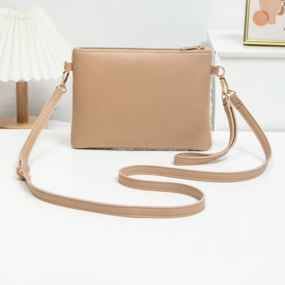 Elegant White Lace Crossbody Bag with Removable Beige Strap - Floral Pattern, Zipper Closure, Polyester Lining, Perfect for Spring & Summer Outfits, Casual or Formal Wear, Ladies Purse