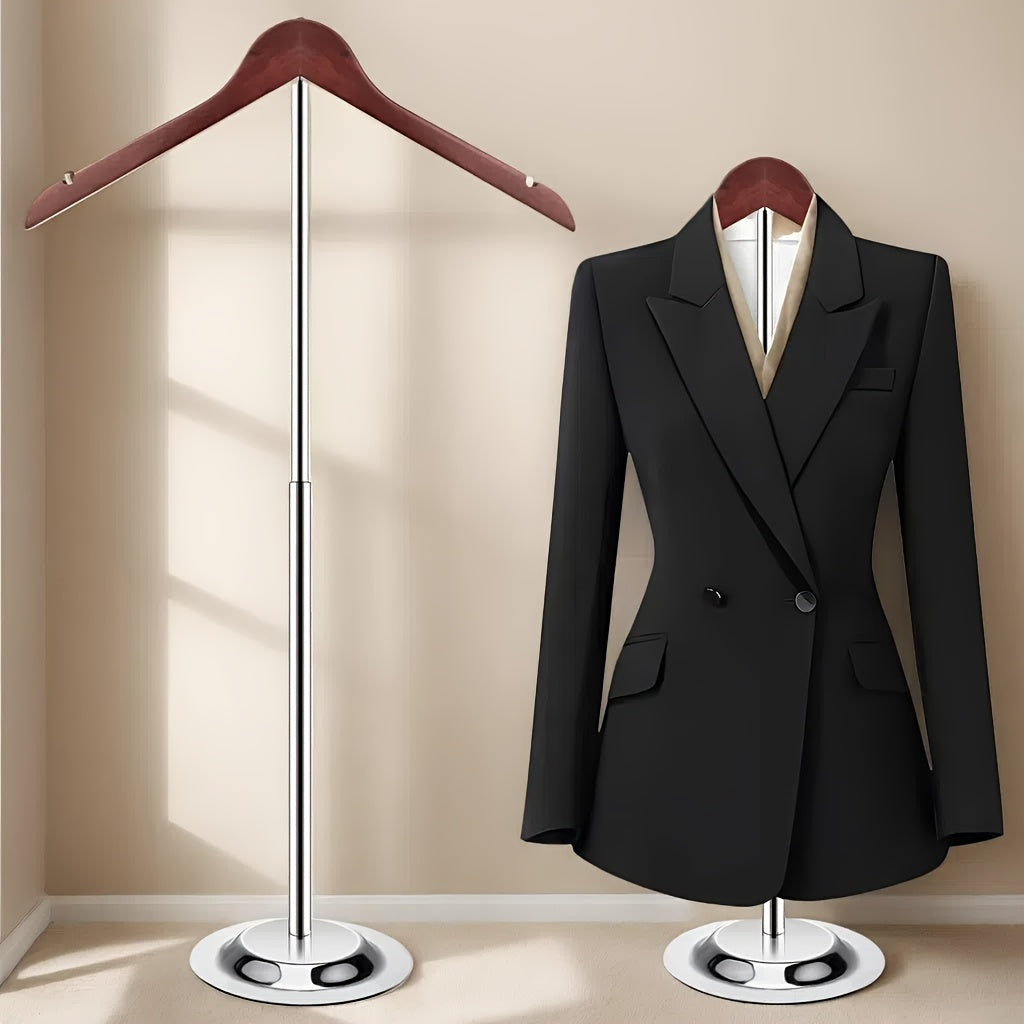 1pc Adjustable Metal T-Shirt Display Stand - Flexible Shoulder Rack for Adults, Portable Clothing Hanger for Vendors, Steaming Clothes Holder for Retail and Home Use, Retail Clothing Display | Modern Clothing Rack | Durable M