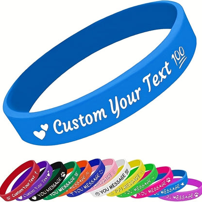 New Hot Deal 25pcs Silicone Bracelets with Heart Pattern, Create Your Own Design, Unisex for Holidays or Daily Use, Lightweight Wristbands Suitable for Weddings, Birthdays, Corporate Events, Christmas, Earth Day - Inspiration