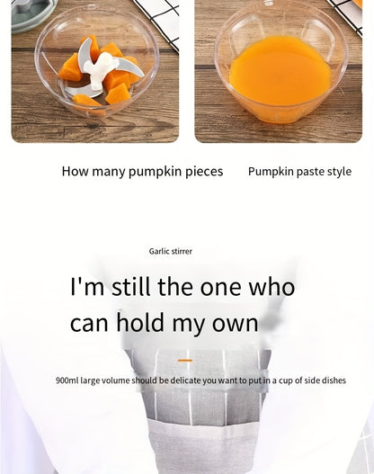 1, vegetable cutter, multifunctional garlic masher, garlic grinder, garlic masher, vegetable cutter, creative fruit masher, manual garlic masher, kitchen supplies, kitchen gadgets, 500/900ml