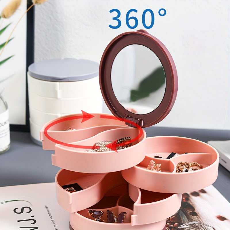 Cosmetic Storage Box - Rotating Jewelry Organizer