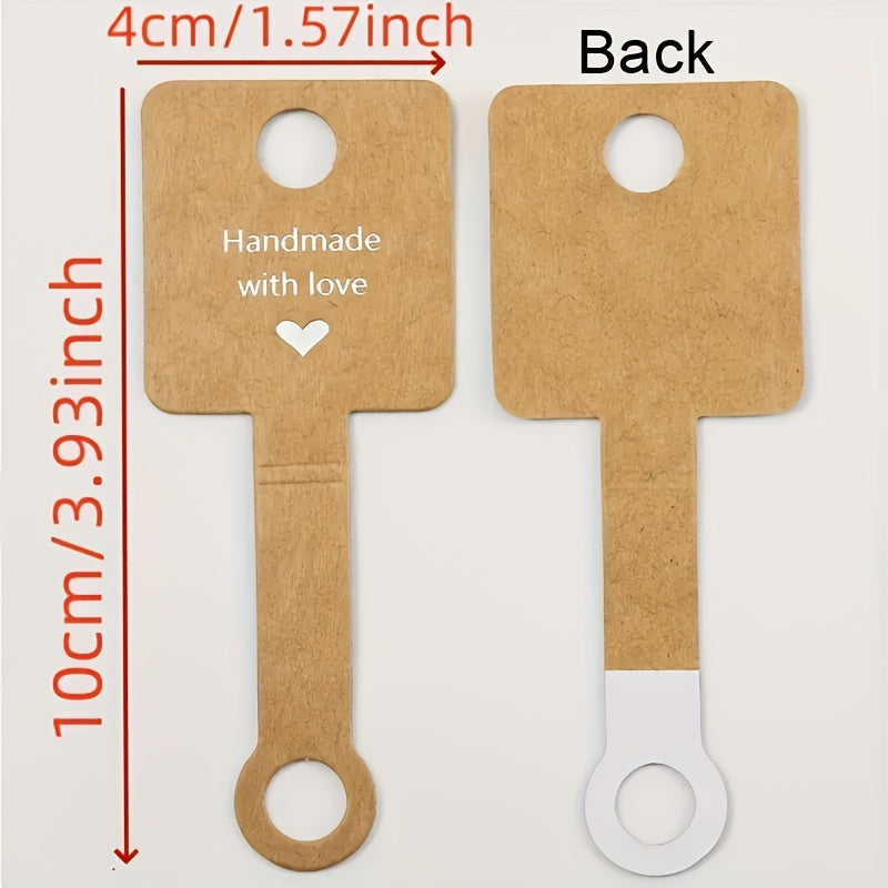 100pcs Self-Adhesive Jewelry Display Cards with Sturdy Clips - Perfect for Bracelets, Necklaces, Hair Ties, Keychains & More - Ideal Small Business Packaging Supplies