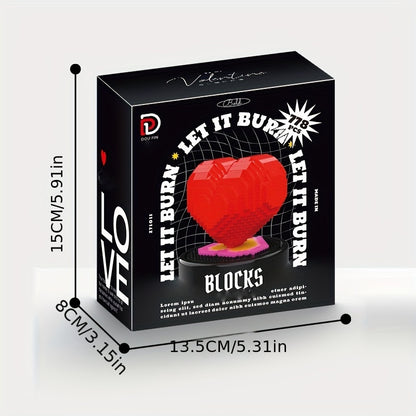 Creative Heart-shaped Building Blocks, Valentine's Day Confession Gift