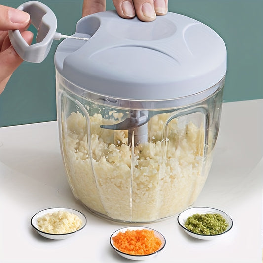 1, vegetable cutter, multifunctional garlic masher, garlic grinder, garlic masher, vegetable cutter, creative fruit masher, manual garlic masher, kitchen supplies, kitchen gadgets, 500/900ml