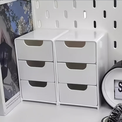 Cosmetic Storage Box - Plastic Organizer Container Storage Box with Removable Dividers