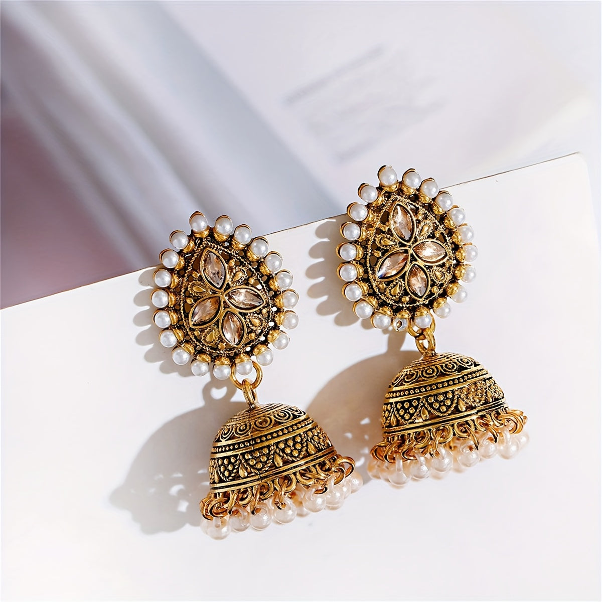 Eastern Bollywood-Inspired Waterdrop-Shaped Earrings for Women