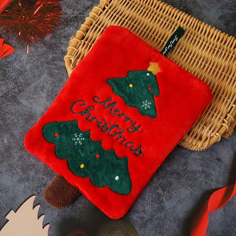 Christmas Hand Towels - Thick Quick-Dry Coral Fleece Kitchen & Bath Towels with Hanging Loop, Festive Santa/Reindeer/Merry Christmas Designs - Holiday Decor for Kitchen, Bathroom, Table Settings - Absorbent Cleaning Cloths, C