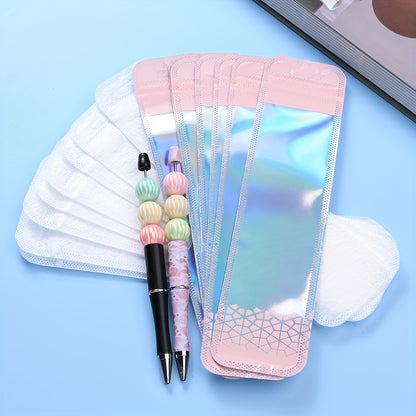 50pcs Transparent Plastic Ziplock Bags, Jewelry Display Packaging Bags for Jewelry Packaging, Pen Display Thickened Long Ziplock Bags