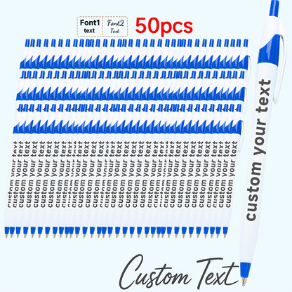 30pcs/50pcs/12pcs 50/30/12pcs Ballpoint Pens, Customizable with Inspirational Quotes, Names, And Logos. Colorful, Smooth Writing Ballpoint Pens with Black Ink for Christmas And Back-To-School Gifts.