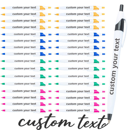 30pcs/50pcs/12pcs 50/30/12pcs Ballpoint Pens, Customizable with Inspirational Quotes, Names, And Logos. Colorful, Smooth Writing Ballpoint Pens with Black Ink for Christmas And Back-To-School Gifts.