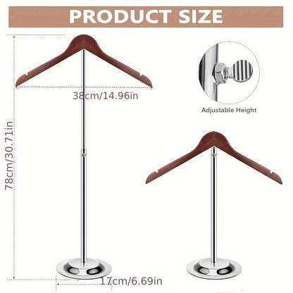 1pc Adjustable Metal T-Shirt Display Stand - Flexible Shoulder Rack for Adults, Portable Clothing Hanger for Vendors, Steaming Clothes Holder for Retail and Home Use, Retail Clothing Display | Modern Clothing Rack | Durable M