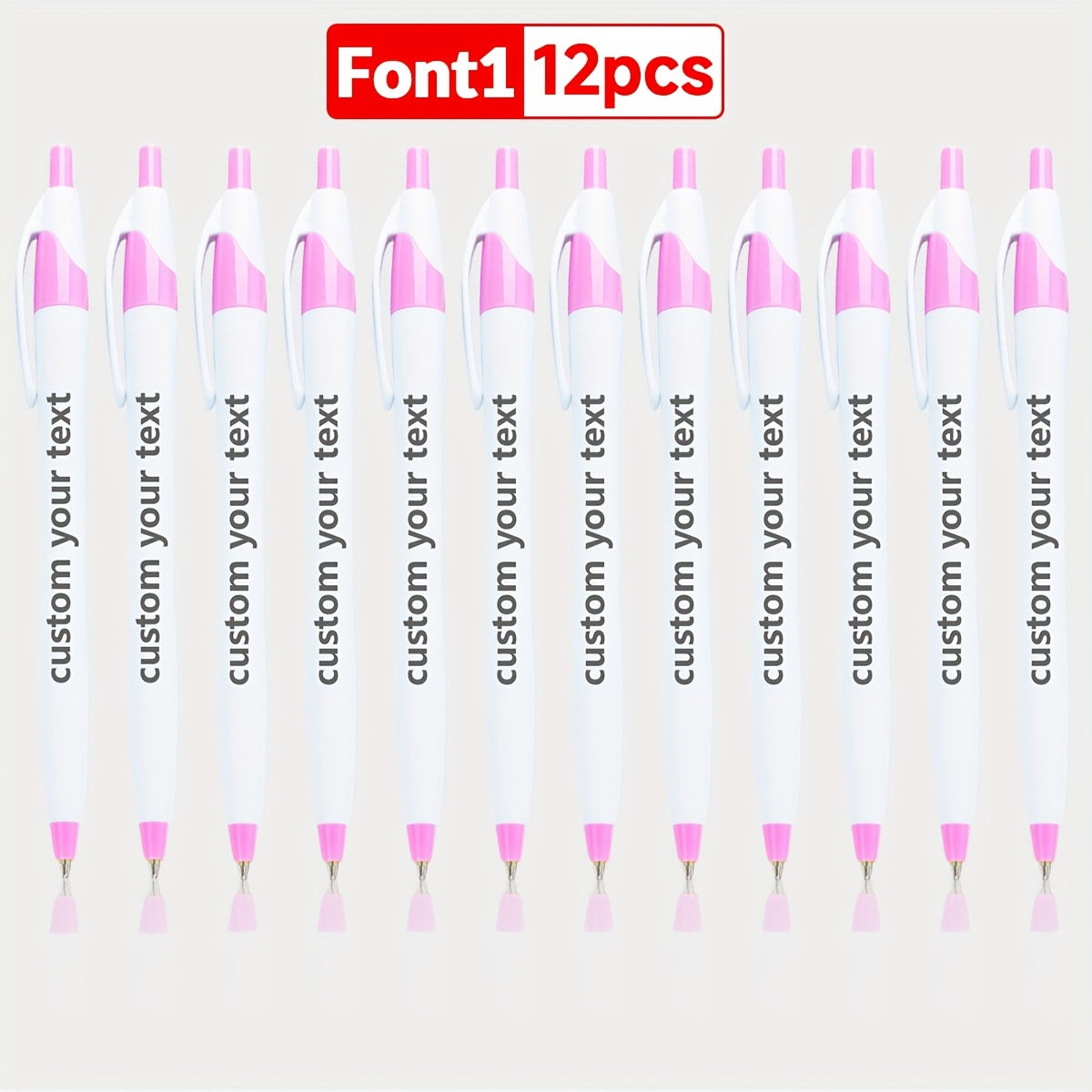 30pcs/50pcs/12pcs 50/30/12pcs Ballpoint Pens, Customizable with Inspirational Quotes, Names, And Logos. Colorful, Smooth Writing Ballpoint Pens with Black Ink for Christmas And Back-To-School Gifts.