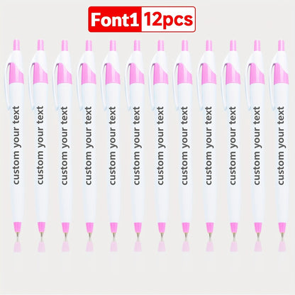 30pcs/50pcs/12pcs 50/30/12pcs Ballpoint Pens, Customizable with Inspirational Quotes, Names, And Logos. Colorful, Smooth Writing Ballpoint Pens with Black Ink for Christmas And Back-To-School Gifts.