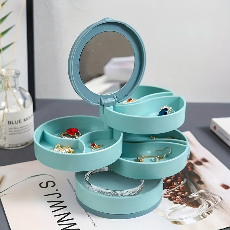 Cosmetic Storage Box - Rotating Jewelry Organizer