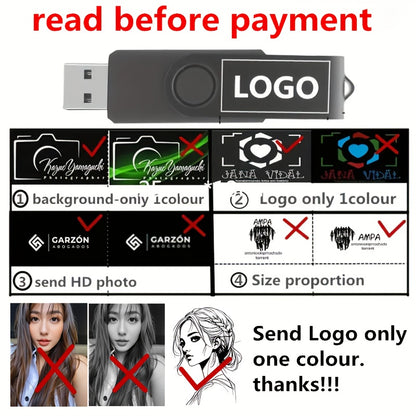 10 Pack Customizable USB Flash Drives Personalize with Your Logo Real Capacity USB 2.0 Available in 128MB/256MB/512MB/4GB/8GB/16GB/32GB for Wedding Favors & Corporate Gifts