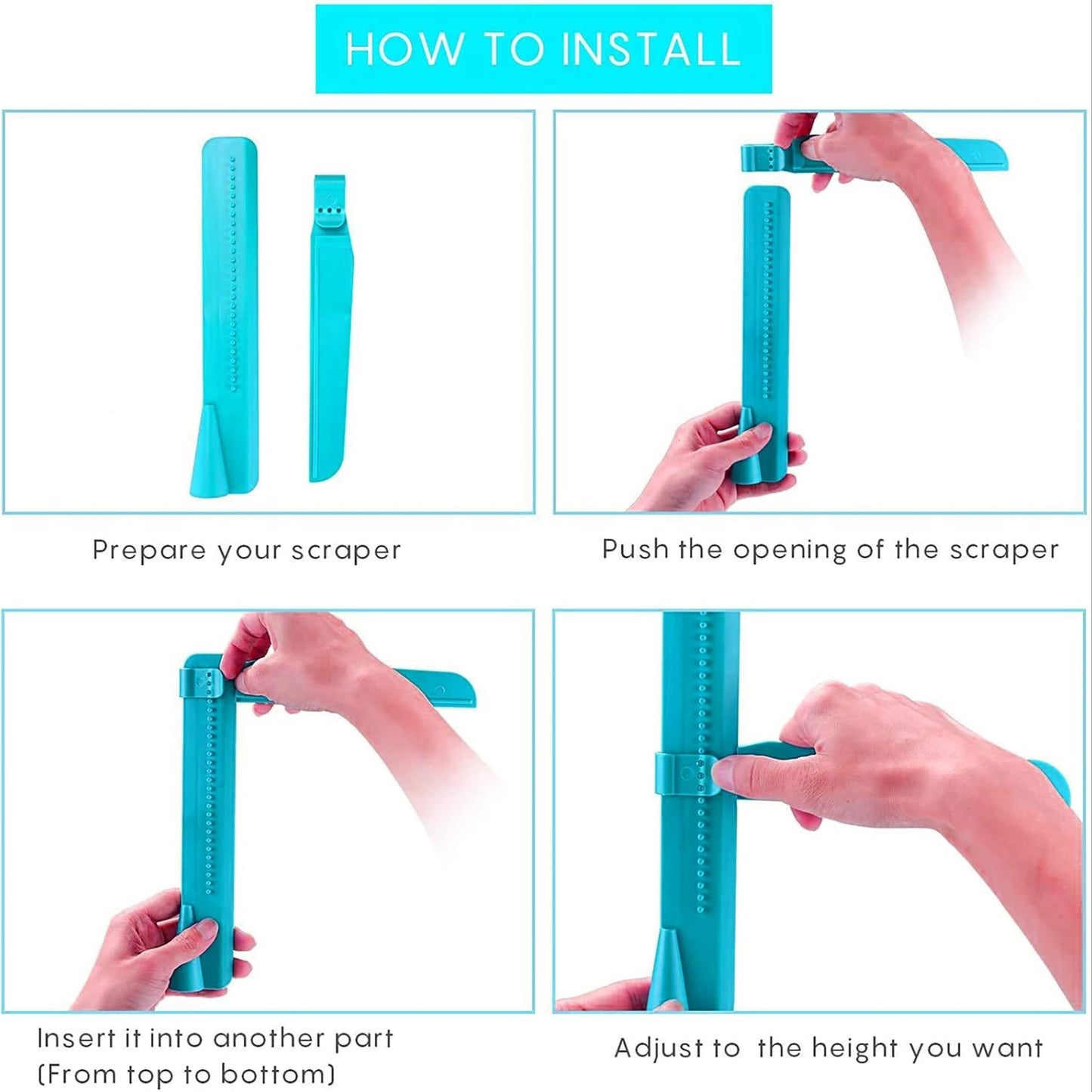 1 Set of Plastic Scraper Set 9.29*8.27Inch