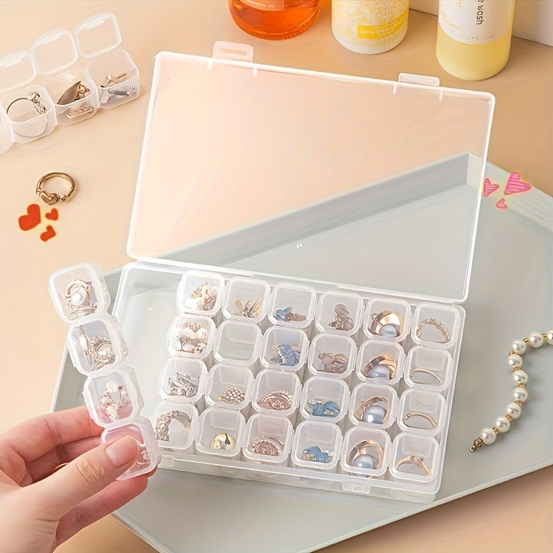 Cosmetic Storage Box - A Transparent Plastic Jewelry Box