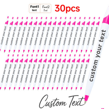 30pcs/50pcs/12pcs 50/30/12pcs Ballpoint Pens, Customizable with Inspirational Quotes, Names, And Logos. Colorful, Smooth Writing Ballpoint Pens with Black Ink for Christmas And Back-To-School Gifts.