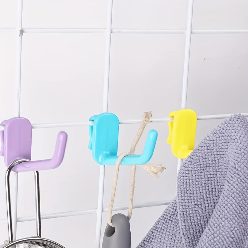 20pcs Polished Plastic Hooks for Wire Mesh Panels - Easy Install, Hanging Solutions for Home, Supermarket & Market Displays, Retail Stores, Warehouses and Home Use, Utility Hooks