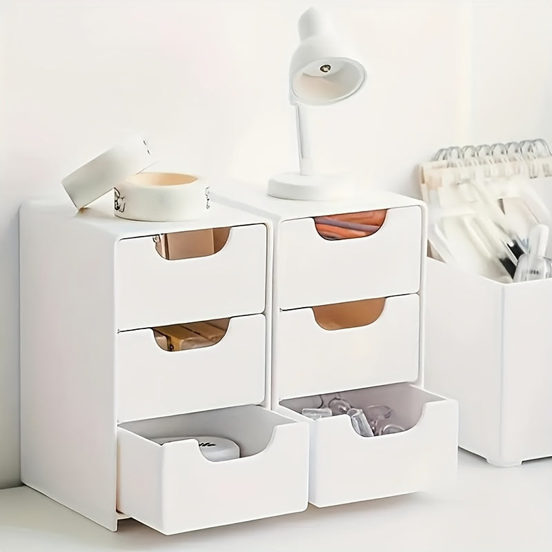 Cosmetic Storage Box - Plastic Organizer Container Storage Box with Removable Dividers