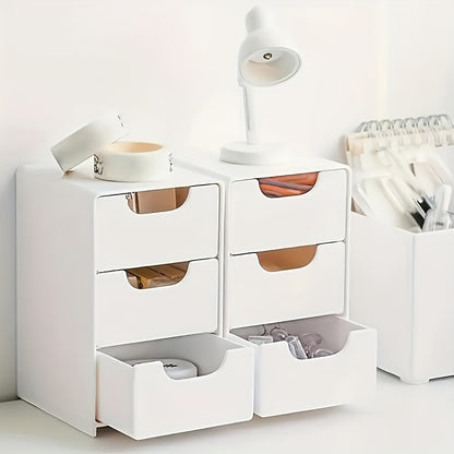 Cosmetic Storage Box - Plastic Organizer Container Storage Box with Removable Dividers