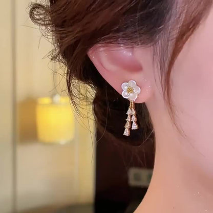 French-Inspired Floral Drop Earrings