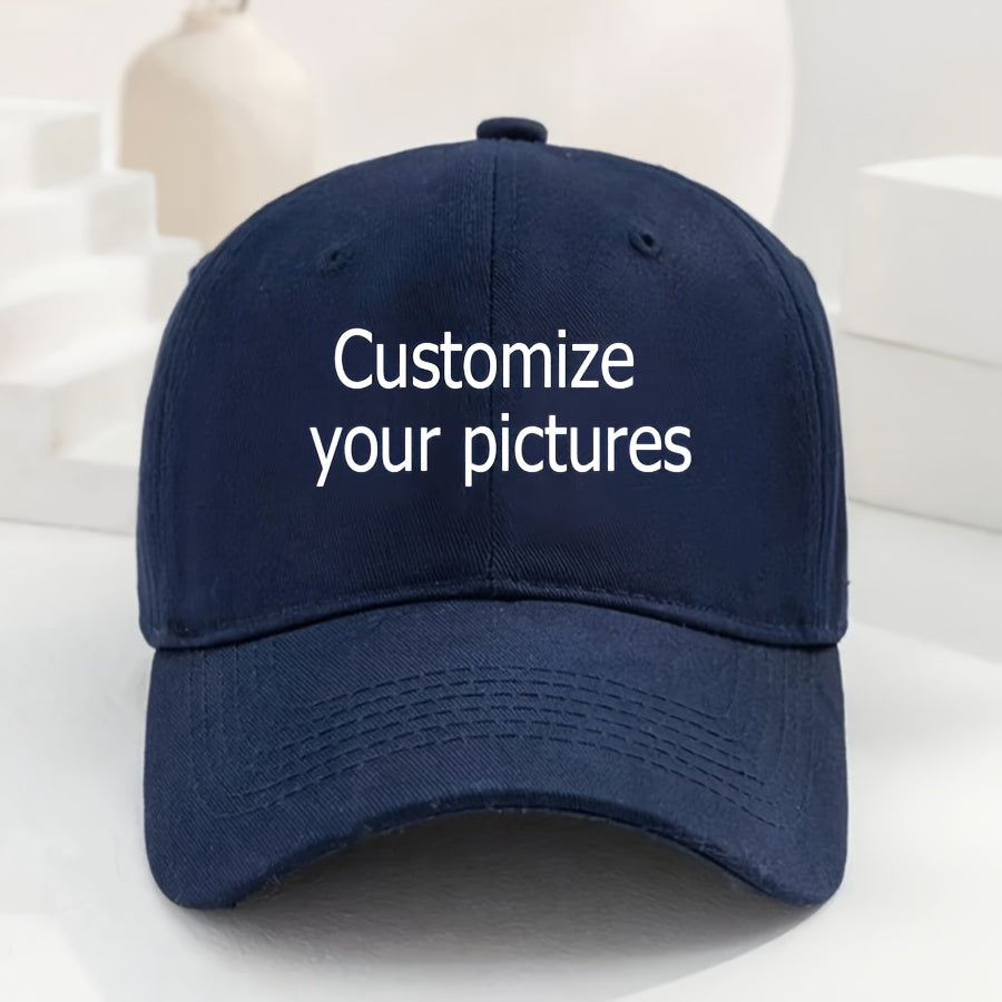 Custom Women's Baseball Cap - Premium 100% Polyester Adjustable Snapback Hat with Personalized Logo/Photo Print, Lightweight Breathable Design for Casual and Outdoor Activities Black/White, Custom Event Gear