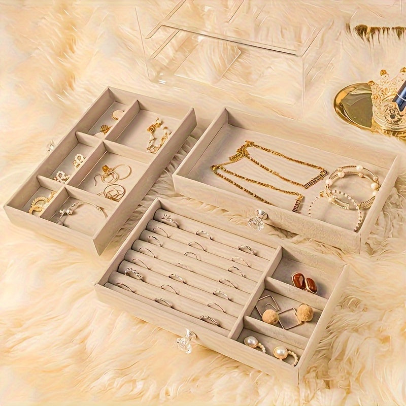Cosmetic Storage Box - Single-Layer Acrylic Jewelry Storage Box with Drawers