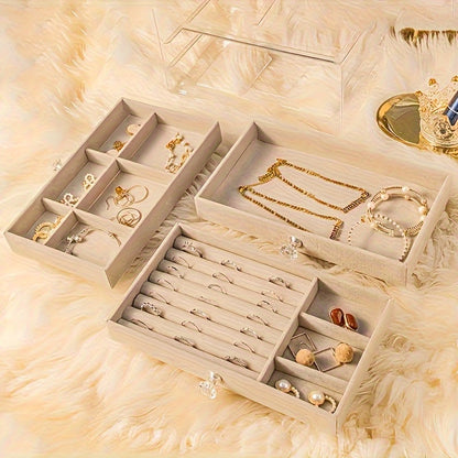 Cosmetic Storage Box - Single-Layer Acrylic Jewelry Storage Box with Drawers