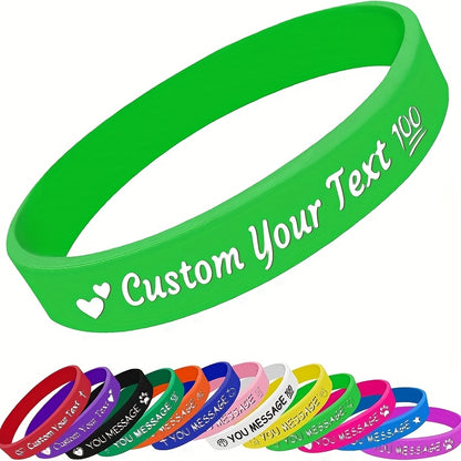 New Hot Deal 25pcs Silicone Bracelets with Heart Pattern, Create Your Own Design, Unisex for Holidays or Daily Use, Lightweight Wristbands Suitable for Weddings, Birthdays, Corporate Events, Christmas, Earth Day - Inspiration