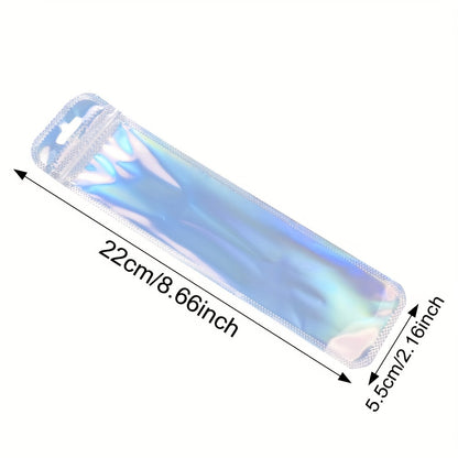 50pcs Transparent Plastic Ziplock Bags, Jewelry Display Packaging Bags for Jewelry Packaging, Pen Display Thickened Long Ziplock Bags
