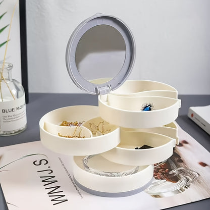 Cosmetic Storage Box - Rotating Jewelry Organizer