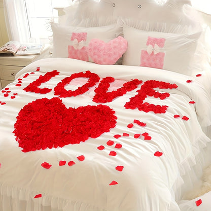 2000pcs Artificial Fake Rose Petals Red Petal Flowers for Romantic Wedding Party Favors Decoration