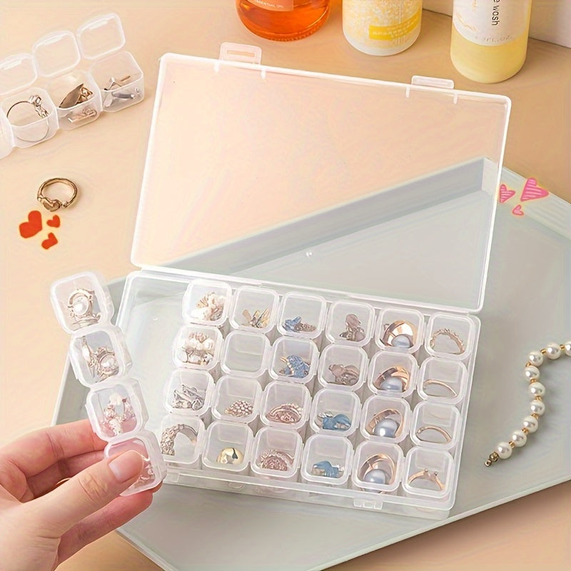 Cosmetic Storage Box - A Transparent Plastic Jewelry Box