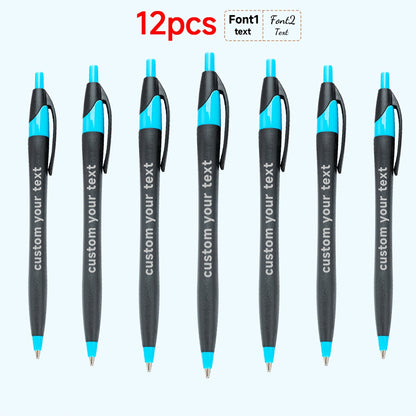 30pcs/50pcs/12pcs 50/30/12pcs Ballpoint Pens, Customizable with Inspirational Quotes, Names, And Logos. Colorful, Smooth Writing Ballpoint Pens with Black Ink for Christmas And Back-To-School Gifts.