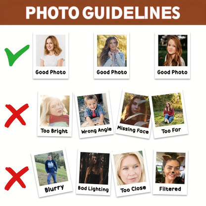 2D Flat, 2D Flat Custom Crystal Plaque - 1 Piece with 4 Photos & Text, Bohemian-Style Desktop Decoration Stand for Anniversaries/Birthdays (Mother's Day or Valentine’s) – Unisex Gift Idea + Wedding Halloween Christmas Dé