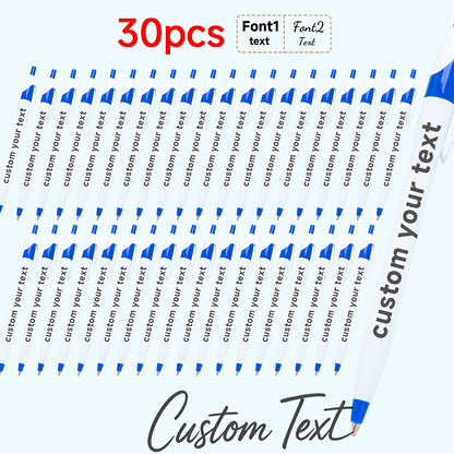 30pcs/50pcs/12pcs 50/30/12pcs Ballpoint Pens, Customizable with Inspirational Quotes, Names, And Logos. Colorful, Smooth Writing Ballpoint Pens with Black Ink for Christmas And Back-To-School Gifts.