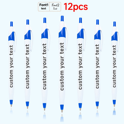 30pcs/50pcs/12pcs 50/30/12pcs Ballpoint Pens, Customizable with Inspirational Quotes, Names, And Logos. Colorful, Smooth Writing Ballpoint Pens with Black Ink for Christmas And Back-To-School Gifts.