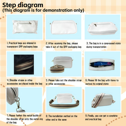 Elegant Square Crossbody Bag with Adjustable Strap & Golden-Tone