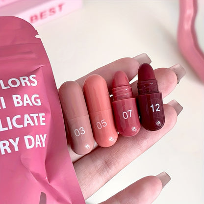 12pcs Mini Matte Lipstick Set - Rich, Soft, and Smooth Lip Colors in Pink, Red, and Brown, Easy to Apply, Long-Lasting Wear, Perfect for Makeup Festivals or Gifts, Makeup Festival Gift|Matte Finish|Nourishing Lipstick, Lipsti