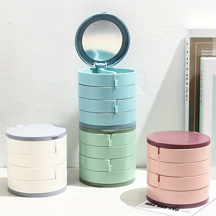 Cosmetic Storage Box - Rotating Jewelry Organizer