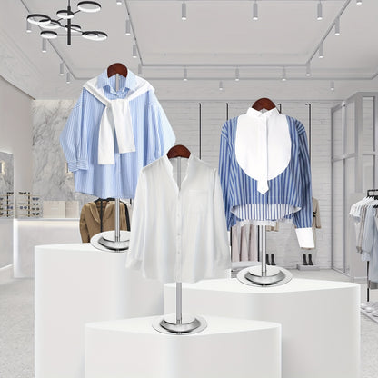 1pc Adjustable Metal T-Shirt Display Stand - Flexible Shoulder Rack for Adults, Portable Clothing Hanger for Vendors, Steaming Clothes Holder for Retail and Home Use, Retail Clothing Display | Modern Clothing Rack | Durable M