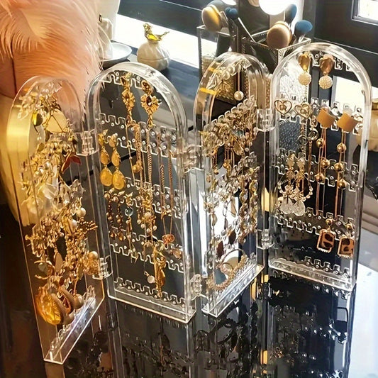 Cosmetic Storage Box - Transparent Jewelry Box and Earring Holder Jewelry Storage Box Personal Jewelry Rack