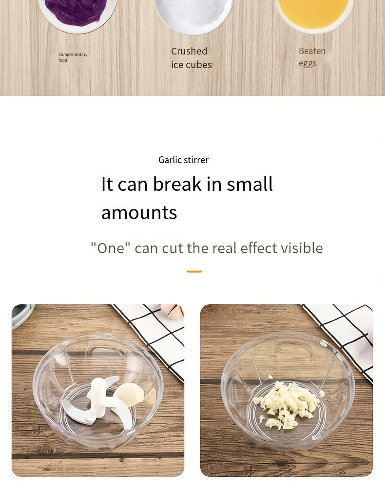 1, vegetable cutter, multifunctional garlic masher, garlic grinder, garlic masher, vegetable cutter, creative fruit masher, manual garlic masher, kitchen supplies, kitchen gadgets, 500/900ml